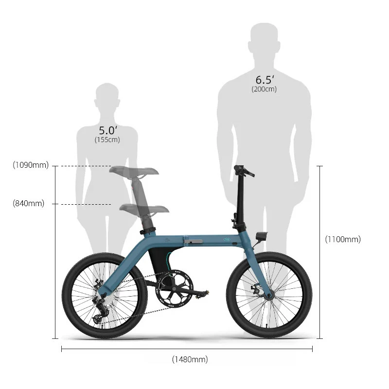 Electric Bicycle Fiido D11 (36 V / 11,6 Ah), Foldable 9 Electric Bicycle Fiido D11 (36 V / 11,6 Ah), Foldable - Afbeelding 7